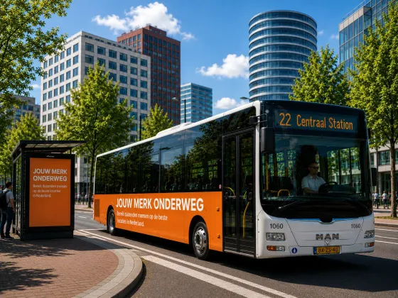 OV reclame op bus en tram